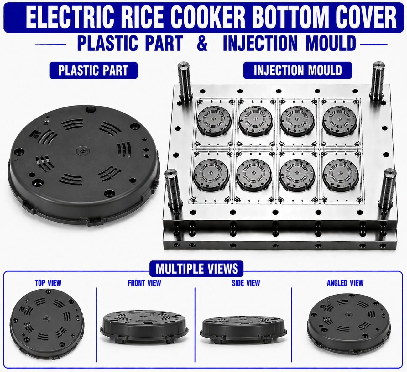 Electric Rice Cooker Plastic Bottom Cover Mould and Moulding Service